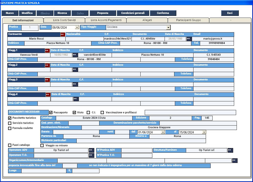pratica gestionale agenzie viaggi