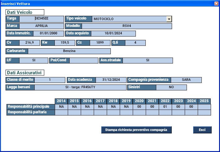 richiesta preventivo assicurativo come intermediario